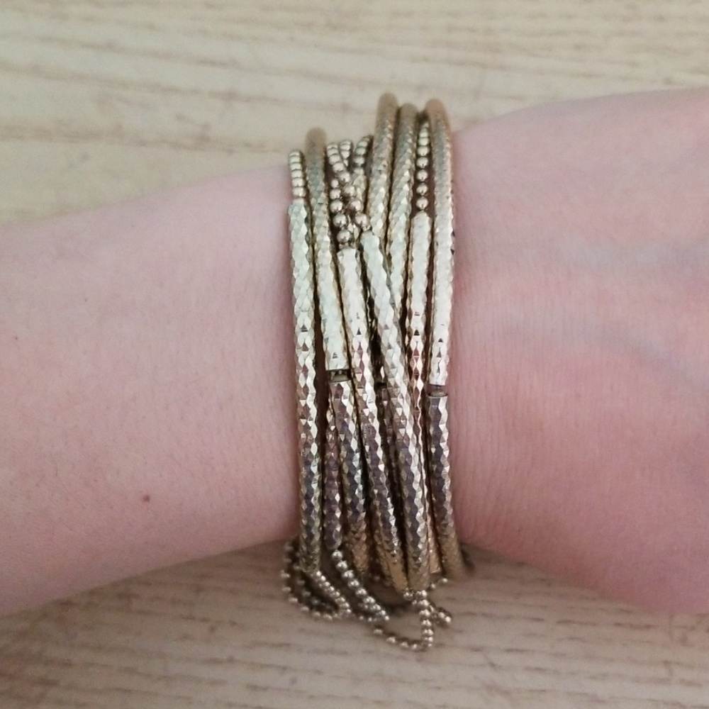 Armani exchange gold bracelet